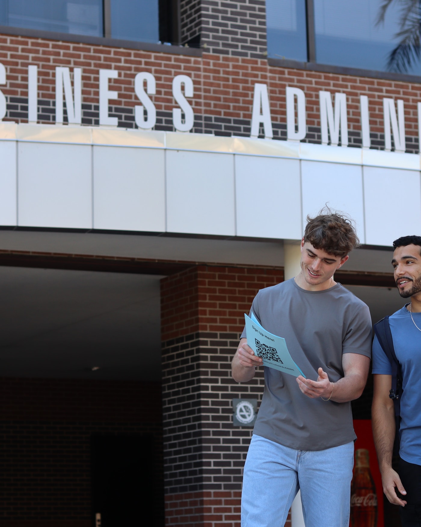 UCF students on campus with Accuity study packets